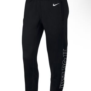 Nike Women's Black Joggers with White Logo